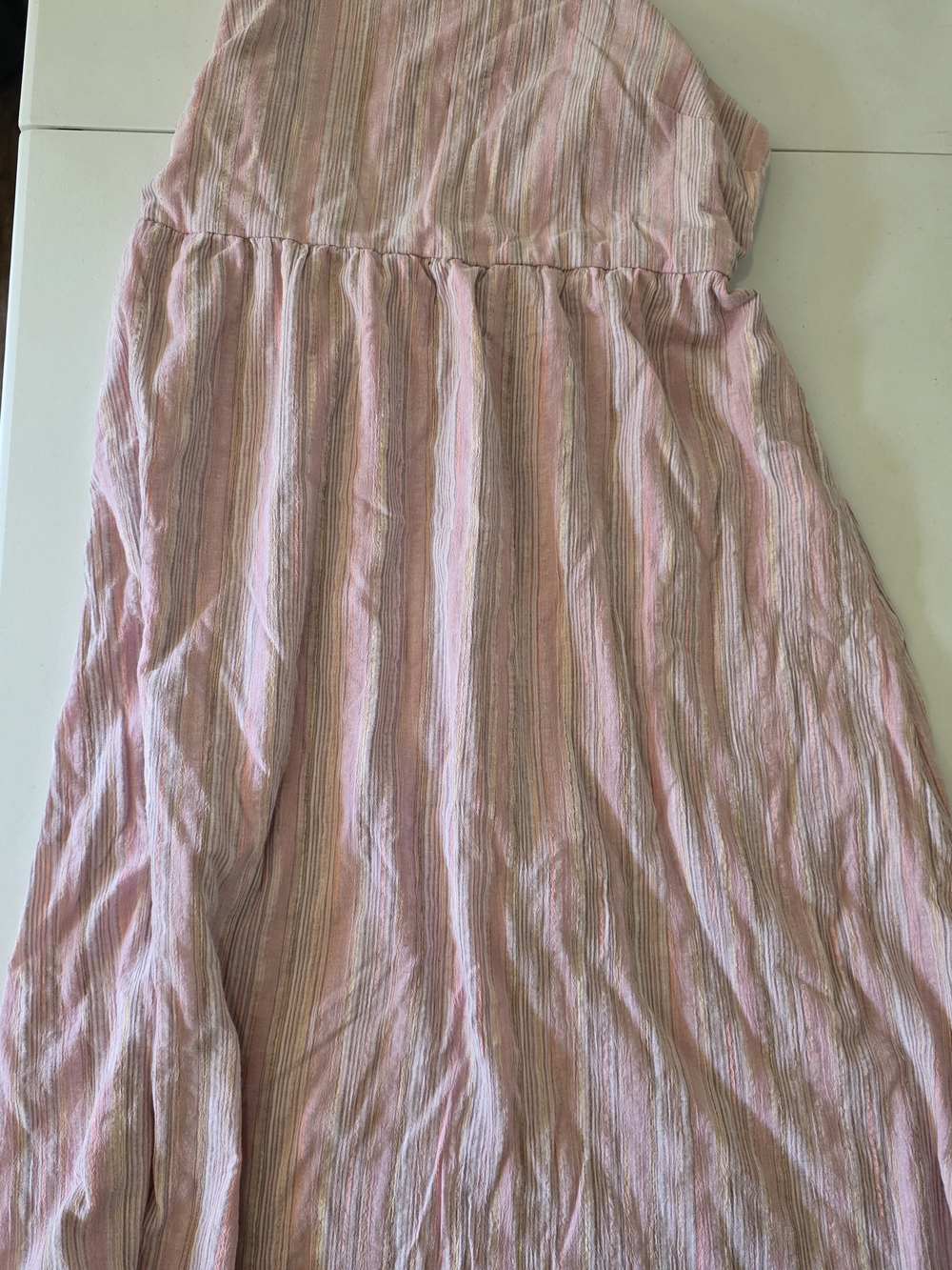 Pink Striped Women's Skirt - Lightweight Summer Style